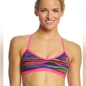 TYR Women's Fresno Trinity Top, BTFRE7A. Purple/Multicolor, L(10/12)